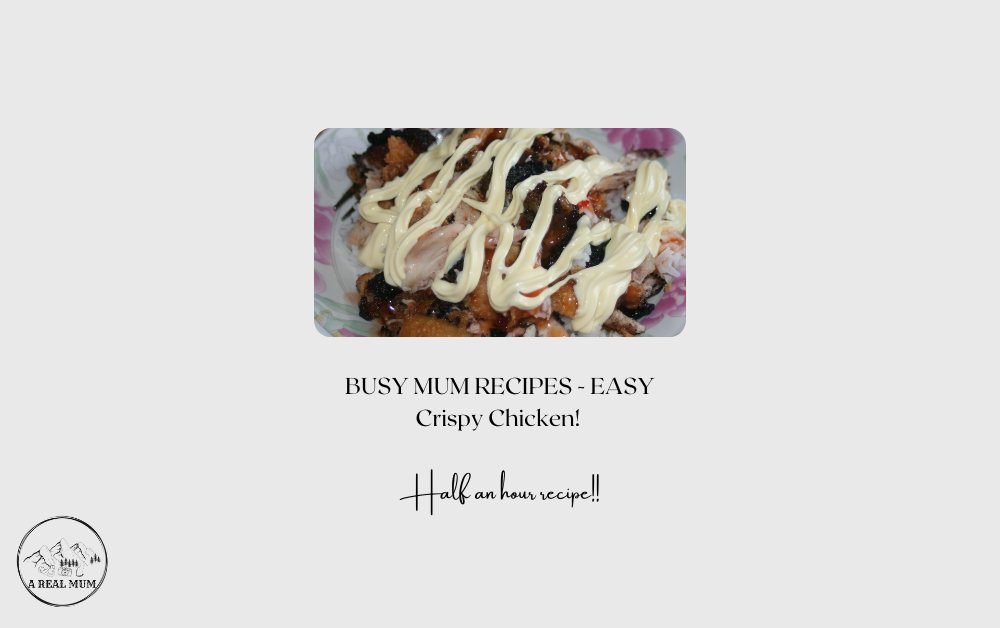 Busy Mum Recipes- Best, Easy Crispy Chicken On Rice!